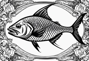 muscular
posideon fighting a sport fish with a trident tattoo idea