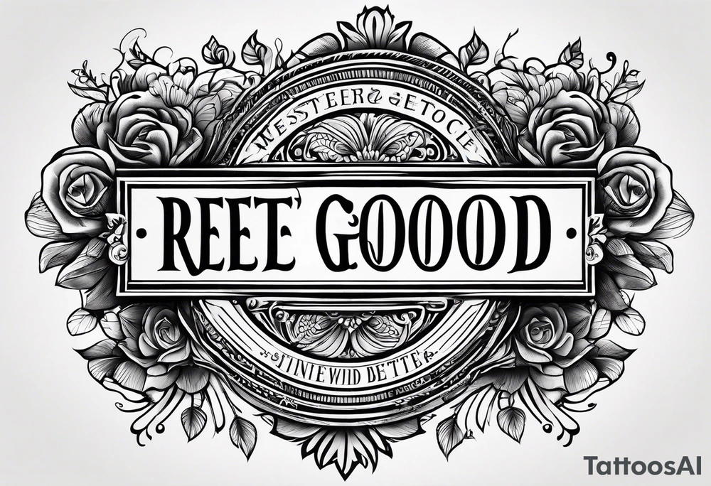 simple lettering. 

YOU’RE GOOD. GET BETTER. tattoo idea