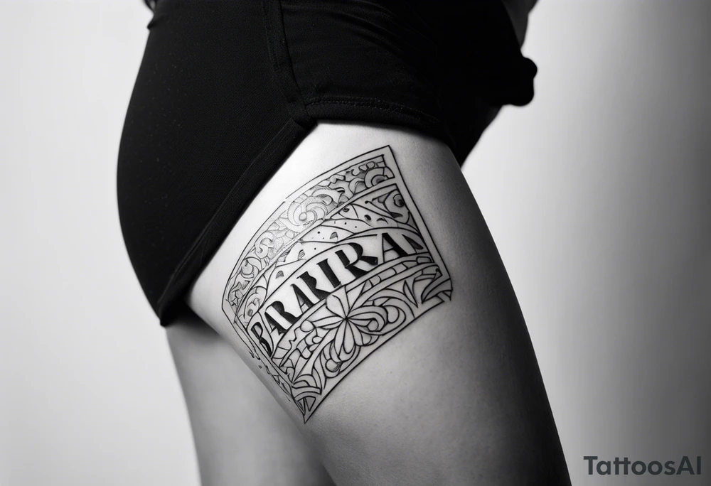 barbara as a sleeve tattoo outside shaded but the inside is clear tattoo idea