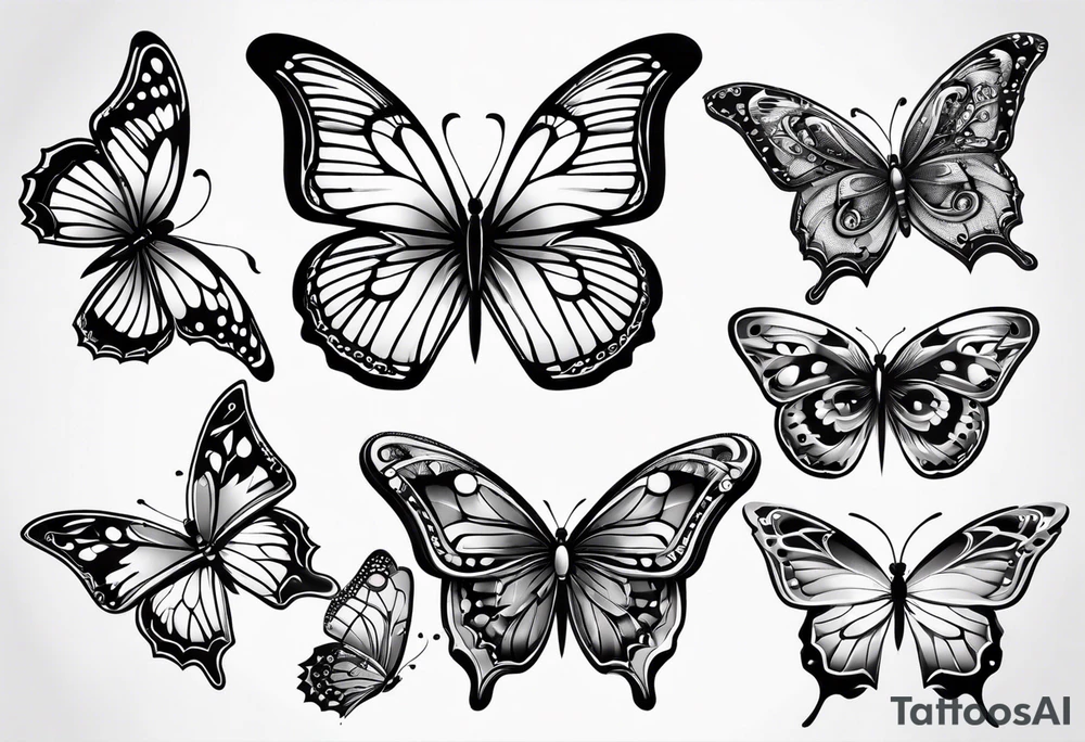 Butterflies tattoo idea