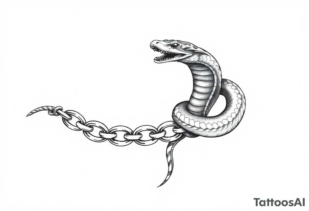 Chain and snake tattoo idea