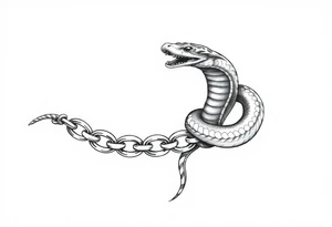 Chain and snake tattoo idea