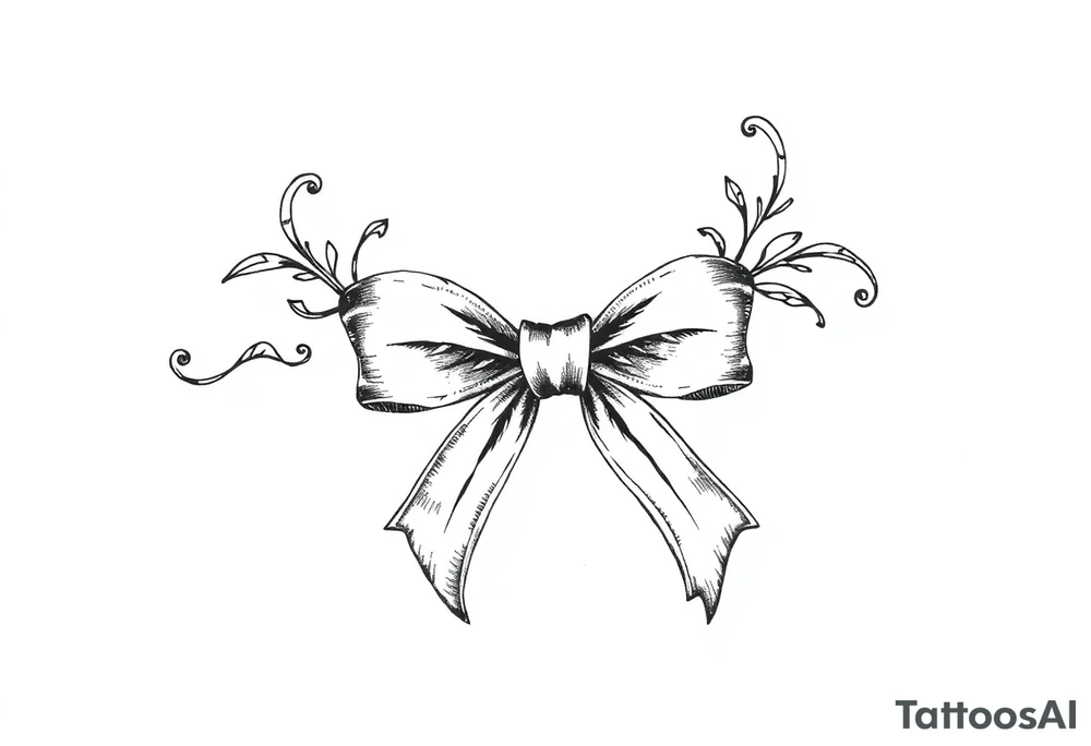 Lace ribbon tattoo idea
