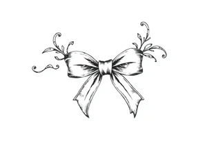 Lace ribbon tattoo idea