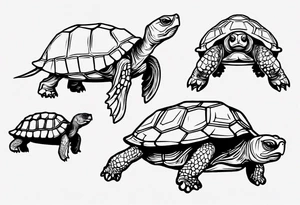 One line tortoise tattoo idea
