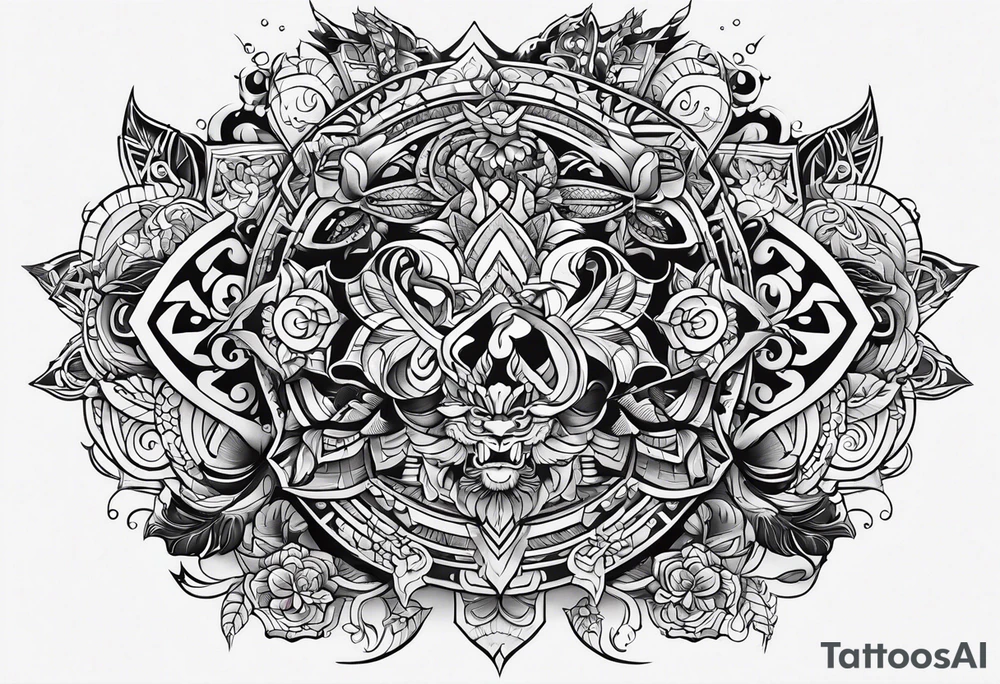 South Korean chest tattoo tattoo idea