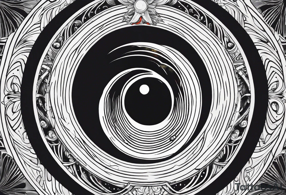 Black hole swallowing earth tattoo idea
