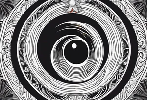 Black hole swallowing earth tattoo idea