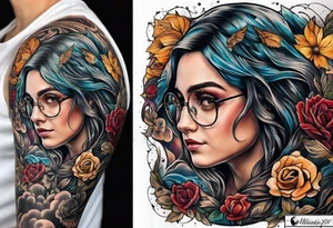 Harry Potter themed full sleeve tattoo idea