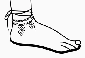 feminine ankle bracelet tattoo tattoo idea