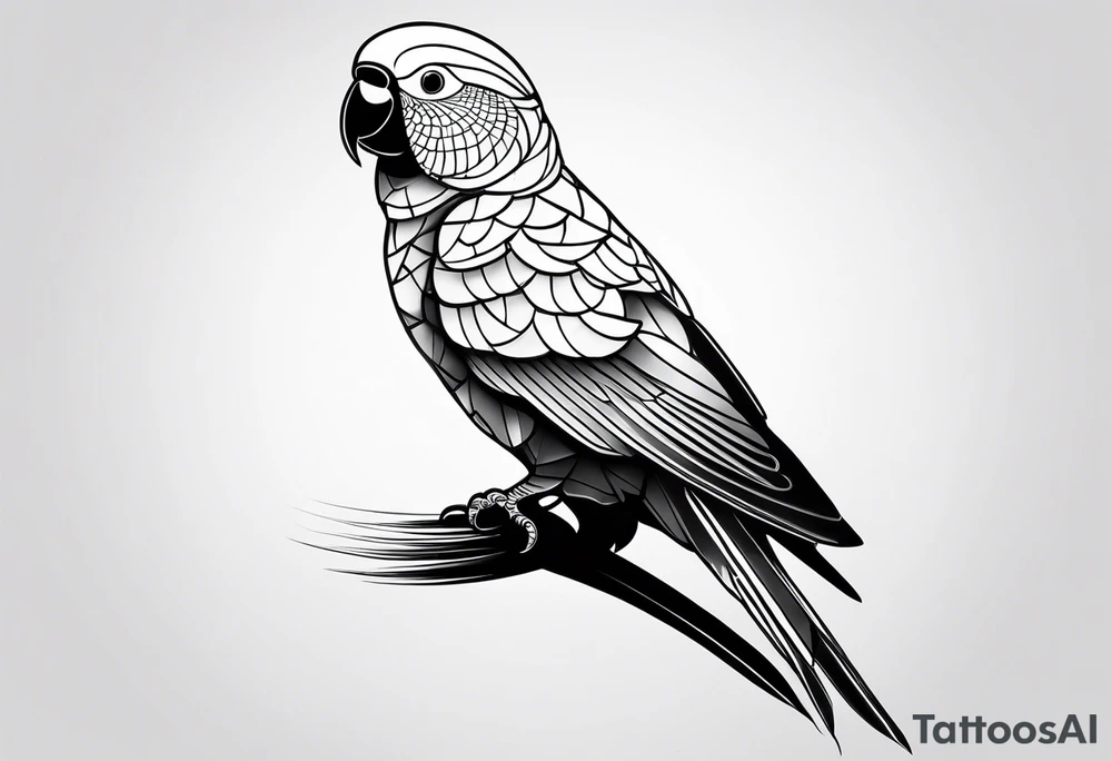 Tattoo of the parakeet of the Palmeiras team. tattoo idea