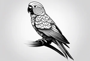 Tattoo of the parakeet of the Palmeiras team. tattoo idea