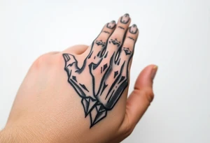 "In God's Hand" dope background tattoo idea