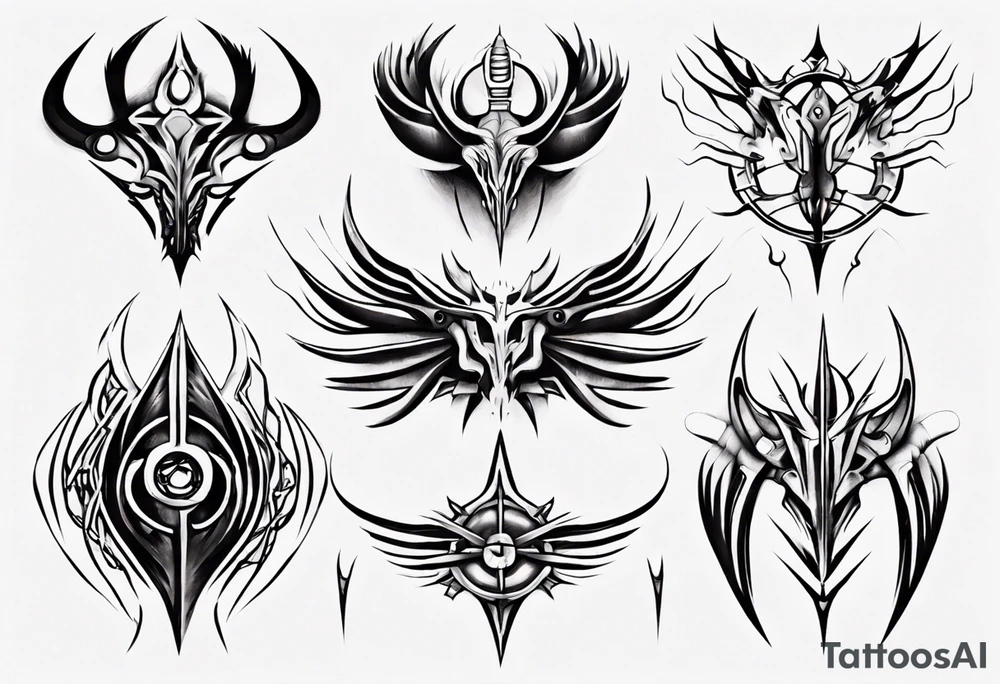 Symmetrical simple tattoo idea