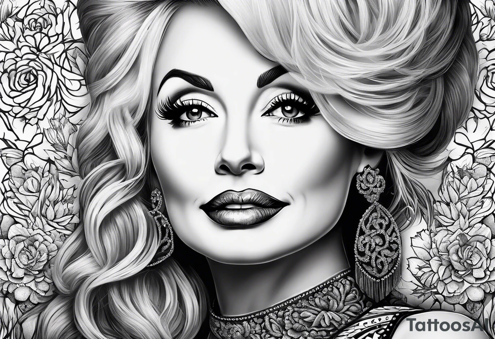 Dolly Parton with acorn tattoo idea