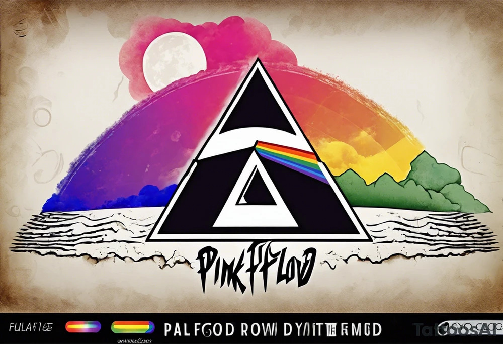Pink Floyd album cover dark side of the moon. Gay pride tattoo idea