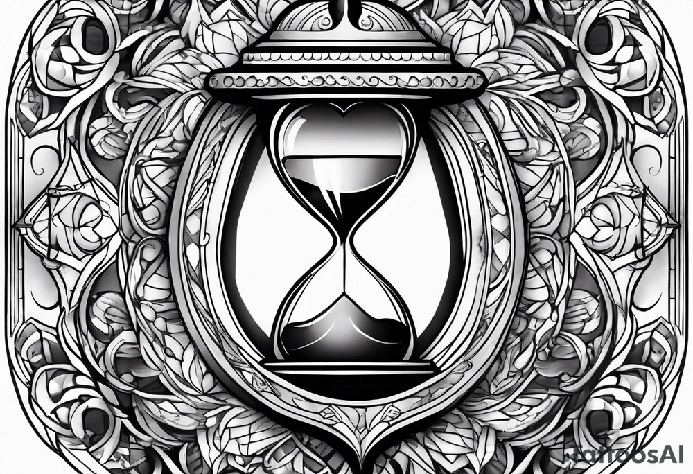 Hourglass heart tattoo idea