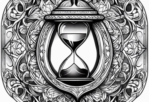 Hourglass heart tattoo idea