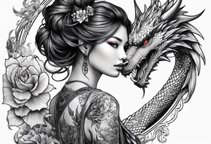 fairy and a dragon tattoo idea