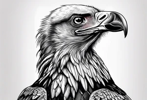 Vulture with bleeding wing tattoo idea