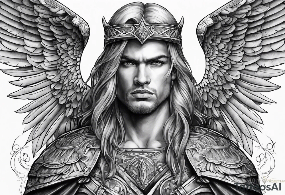 Arch angel Michael 
warrior tattoo idea