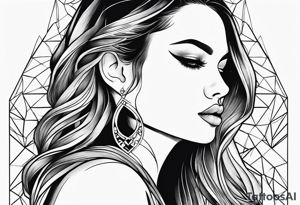 naked woman tattoo idea