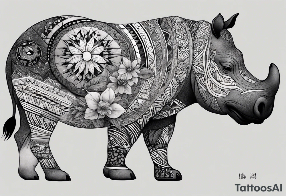 Very asymmetrical, +geometric pattern, with realistic full moon, with hippo,+tribal, +geometric, +inkart , +blackwork, +grey scale, + sketch
with wintersweet flower bud, +inkart touch, +for men, detailed , combined favourite , tattoo idea