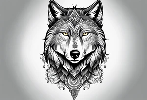 wolf arm sleeve tattoo idea