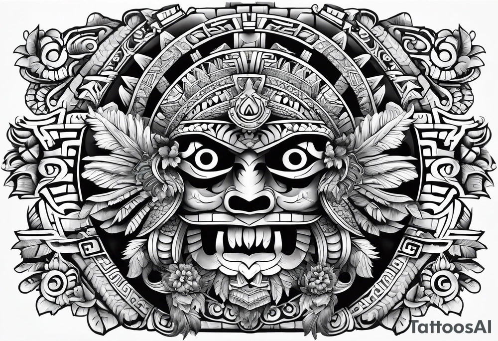 Aztec,  Quetzacoatl, sleeve tattoo idea
