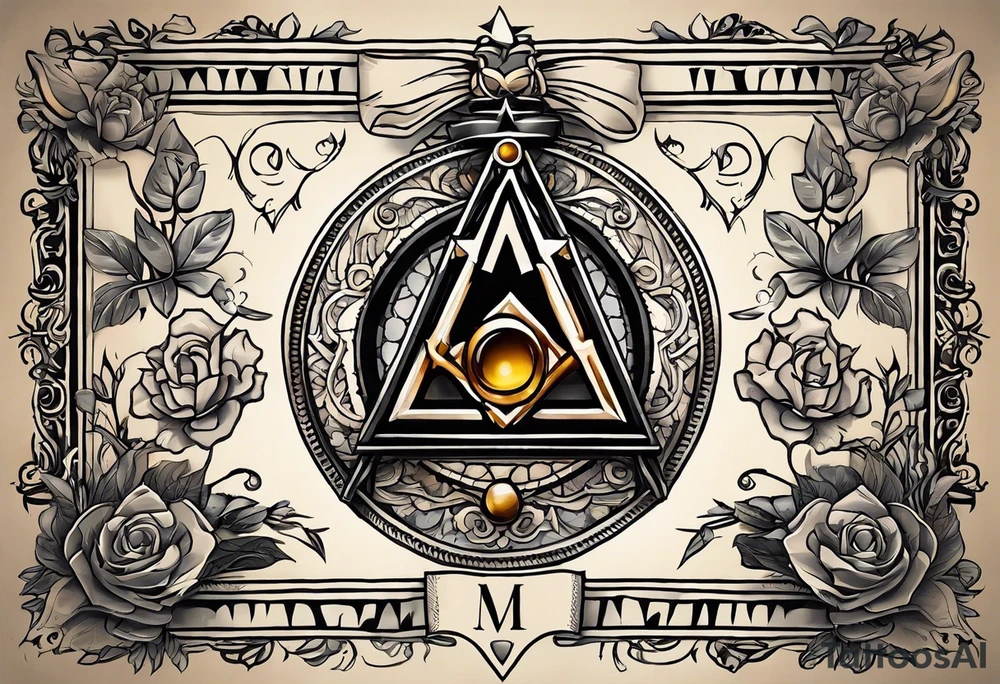 compliance-oriented tattoo calling to action to be part of integrity using compliance and freemasonry discreet symbols tattoo idea