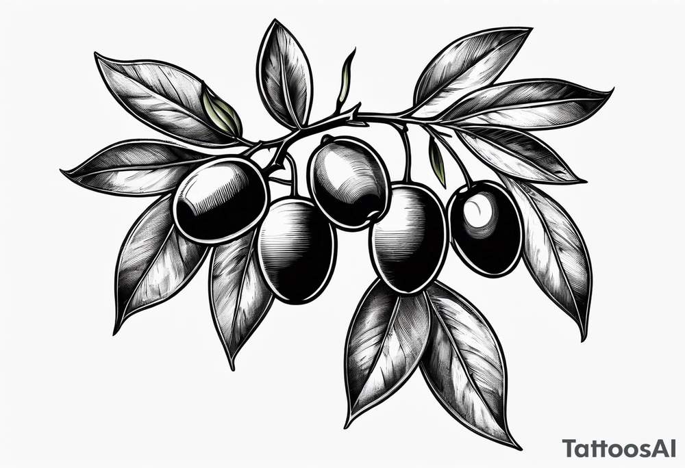 Olive branch tattoo idea