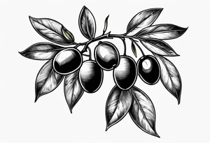 Olive branch tattoo idea