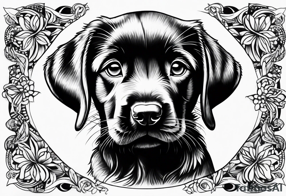 Doobie Labrador  puppy tattoo idea