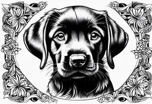 Doobie Labrador  puppy tattoo idea