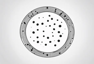 simple circle that incorporates 4 dots tattoo idea