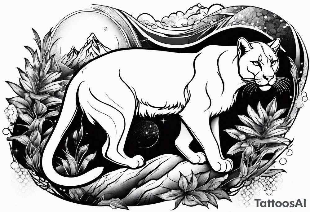 Mountain lion tattoo idea