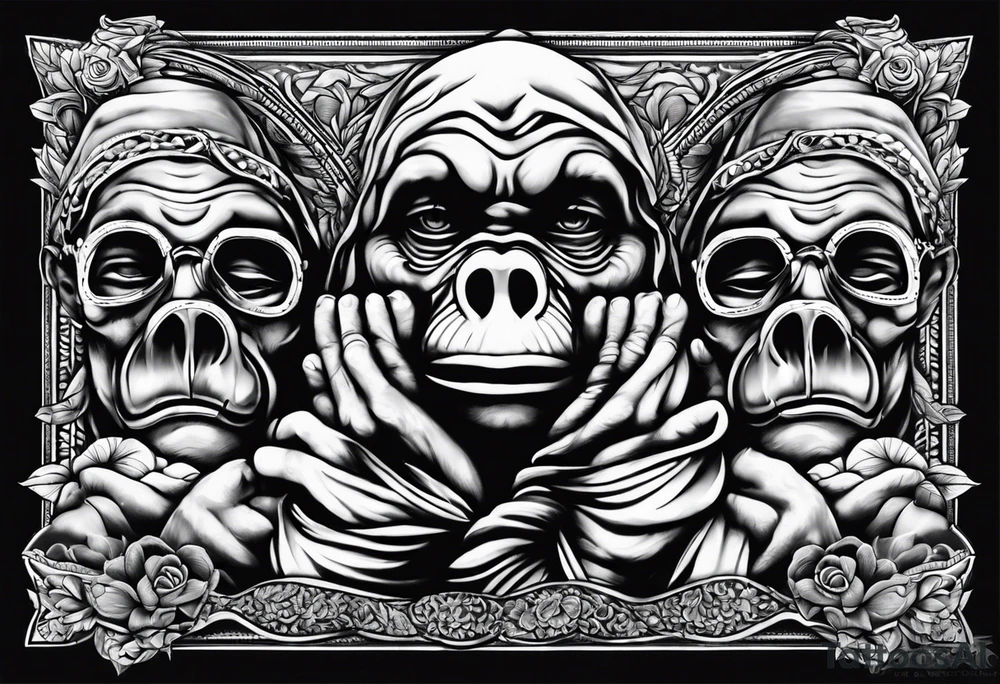 See no evil hear no evil speak no evil tattoo idea