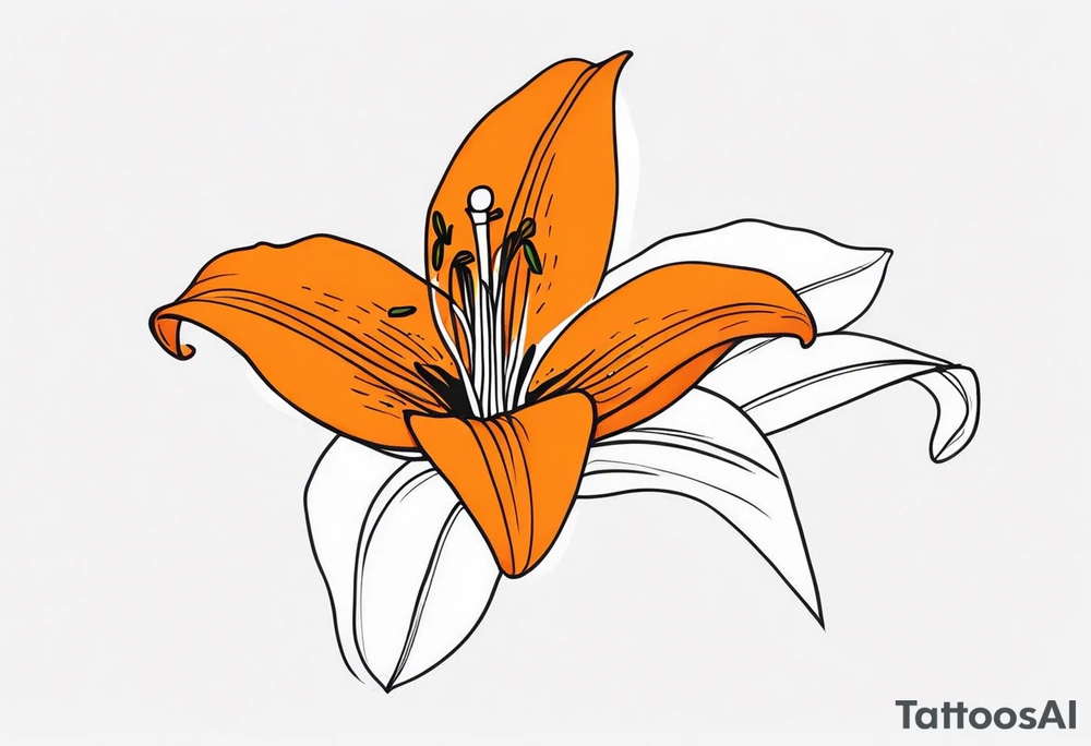 orange lily tattoo idea