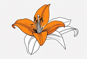 orange lily tattoo idea