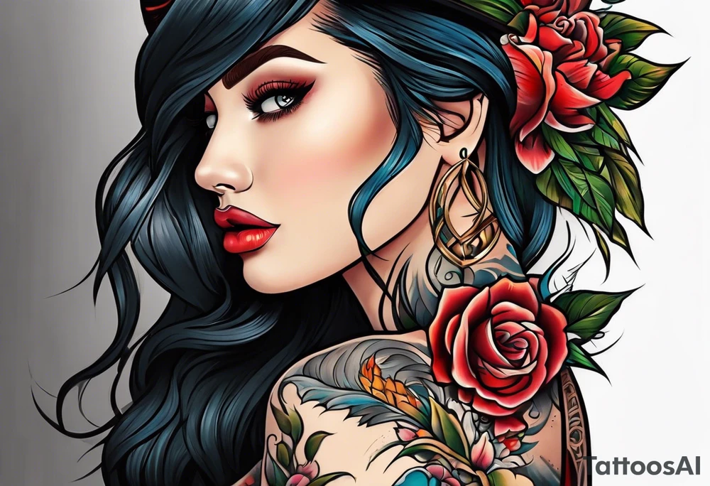 Neo traditional tattoo idea