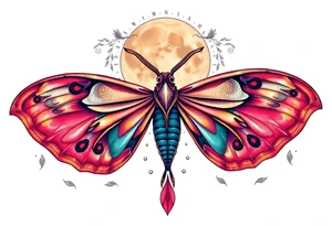 Luna moth tattoo idea