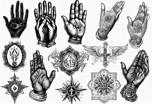 Praying hands tattoo idea