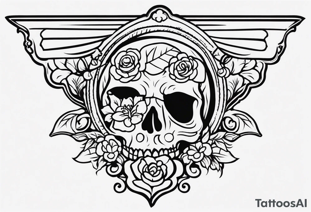 bless you and keep you
old school vintage simple traditional design 

bold color simple tattoo idea