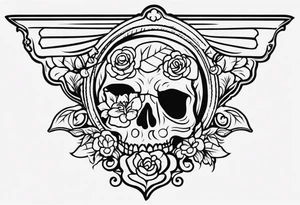 bless you and keep you
old school vintage simple traditional design 

bold color simple tattoo idea