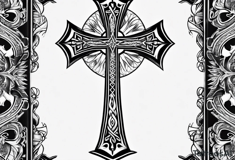 Ankh that looks like twisted metal tattoo idea