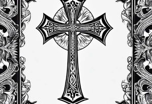 Ankh that looks like twisted metal tattoo idea