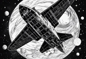 shuttle launching to space tattoo idea