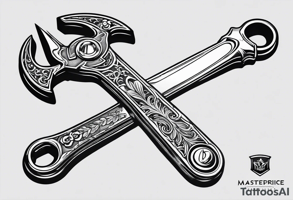 crescent adjustable wrench tattoo idea