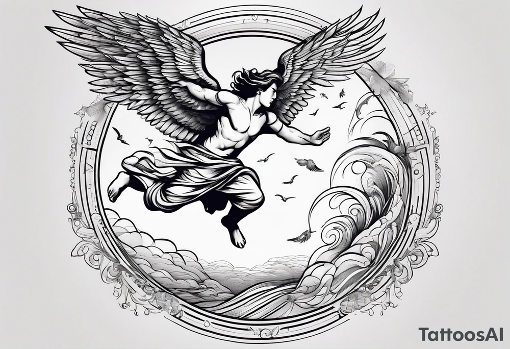 Icarus falling from flying too close to the sun tattoo idea Icarus falling from flying too close to the sun tattoo idea