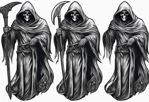 Grim reaper with scythe tattoo idea